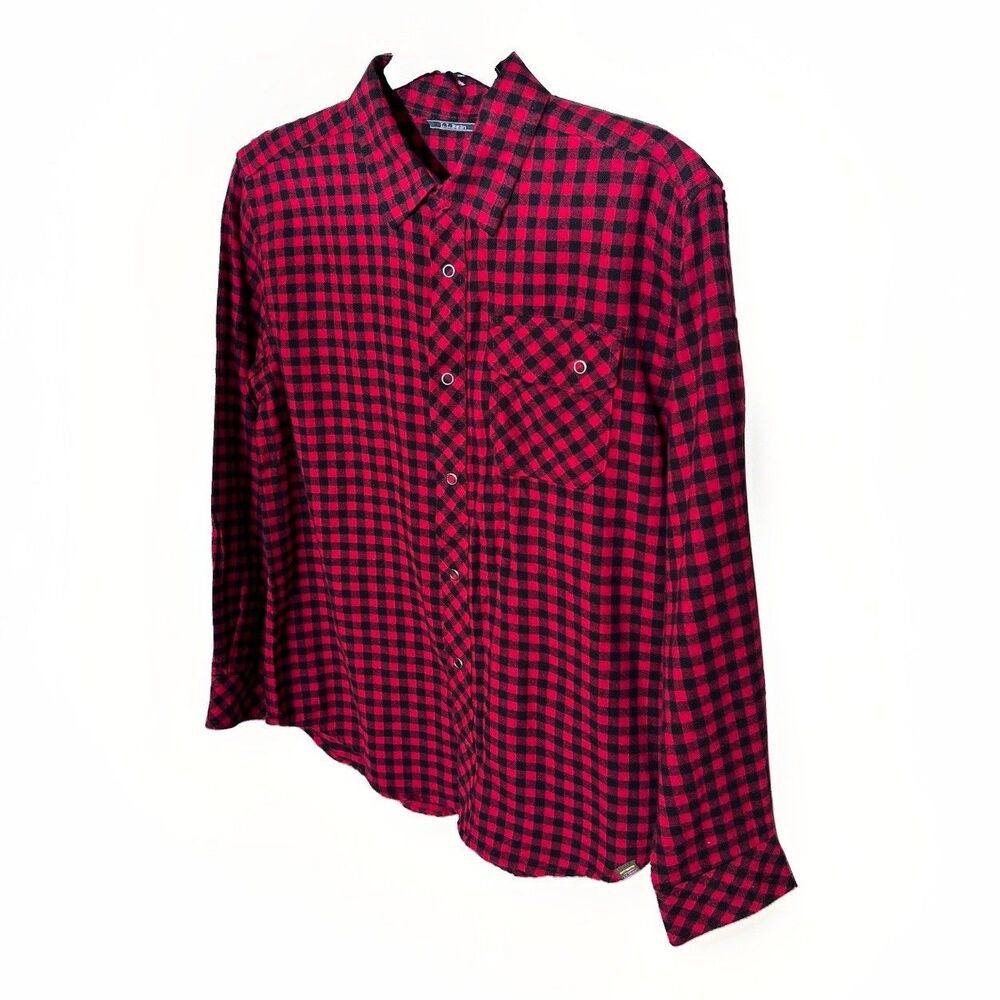 LL Bean Button Up Shirt Kids Large 14-16 Buffalo Plaid Flannel Warm Soft